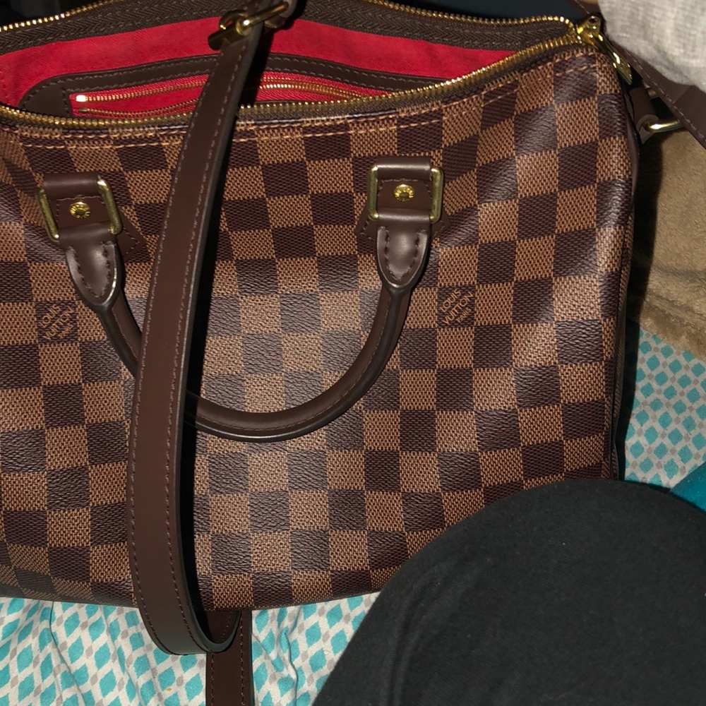 Louis Vuitton Speedy 30 Bandouliere Damier Ebene